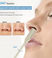 Double Head 360° Rotating Nose Hair Cut Trimmer for Women and Men (3pcs Set)